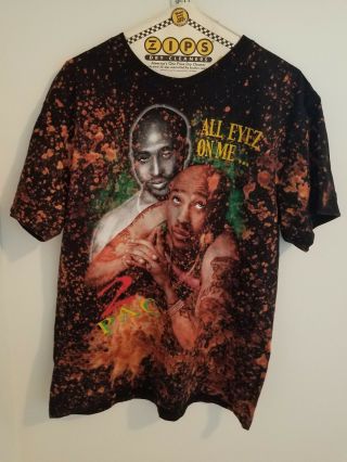 Tupac Shakur 2Pac All Eyes on Me T - Shirt Hip Hop/Rap - Acid Wash RARE Vintage 4