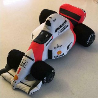 Rare Mclaren Honda Racing Car Ayrton Senna Stuffed Toy 50cm Vintage
