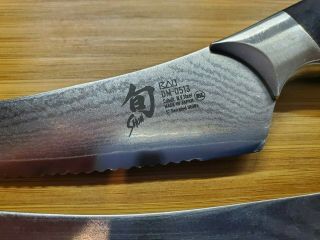 Rare Shun Ken Onion 3 Piece Knife Set DM0500 DM0513 DM0516 In Bamboo Box 4