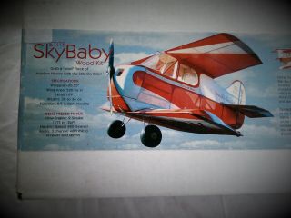 Vintage Clancy Aviation 1/4 Scale Stits Sky Baby 15 - 23 Power No Building Done