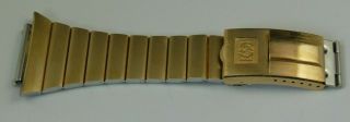 Hp - 01 Vintage Calculator Watch Half Bracelet W/clasp Parts,  Gold Tone,  Good Cond