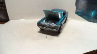 Vintage Hot Wheels Red Lines USA 1968 Custom Cougar [Aqua] RARE 3