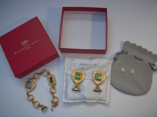 Balenciaga Vintage Ear Rings And Bracelet Set.