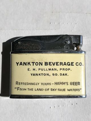 Vintage Hamm ' s Beer Yankton Beverage Co Yankton South Dakota Distributor Lighter 3