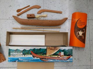 Vintage Hawaiian Outrigger Canoe Model Kit International