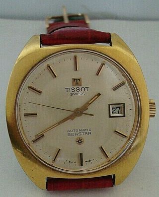 Vintage 1972 Gents Tissot " Seastar " Large Sized Automatic Strap Watch