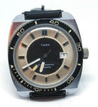 Vintage Men ' s 1973 TIMEX Automatic DIVER Wrist Watch (Uber cool) 2
