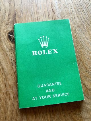 Rare Vintage Rolex Guarantee And Instuction Booklet Circa 1960’s