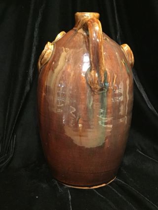 LOUIS BROWN FACE JUG BROWNS POTTERY ARDEN,  NC SIGNED DATED ‘89 14” TALL RARE 6