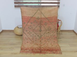 Vintage.  Authentic Woolen Azilal Rug Berber Handwoven Rug/ Teppich 5 