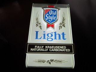 Vintage Old Style Light Beer Sign 1980 