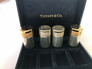 Vintage Tiffany & Co.  925 Sterling Silver Salt And Pepper Shakers,  Box
