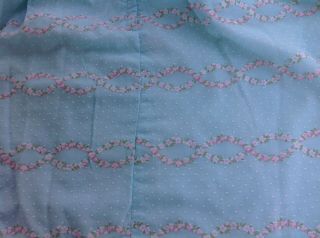 Vintage Cotton Fabric,  Flocked Flowers,  Dotted Swiss,  Flocked Dress 5