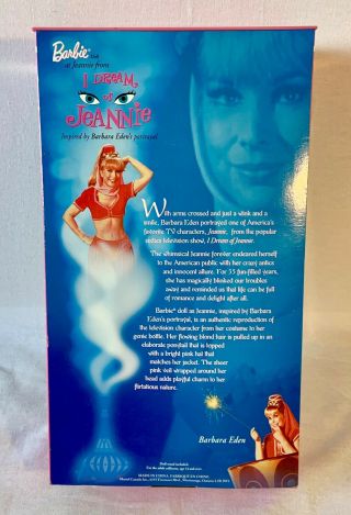 Vtg Mattel I DREAM of JEANNIE COLLECTOR EDITION Barbie Collectibles Ltd Ed NIB 3