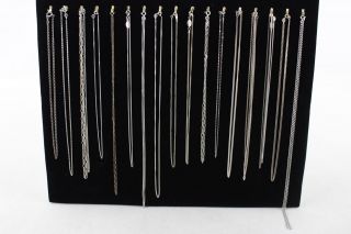 20 X Vintage.  925 Sterling Silver Chains Inc.  Figaro,  Curb,  Long & Short (66g)