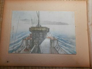 Ww2 Japanese Navy Strategy Painting.  Please Purchase An Enemy Warship Ship.