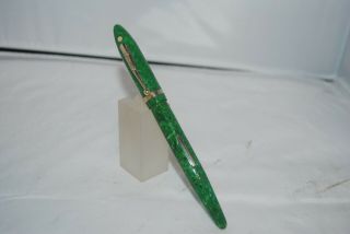 Restored Vintage Sheaffer BALANCE Jade Ink fountain pen w/14k Fine NiB 2