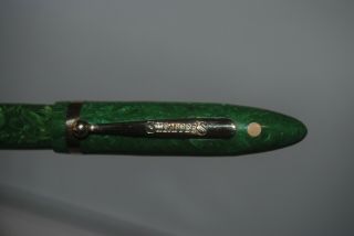 Restored Vintage Sheaffer BALANCE Jade Ink fountain pen w/14k Fine NiB 3