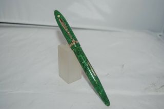 Restored Vintage Sheaffer BALANCE Jade Ink fountain pen w/14k Fine NiB 7
