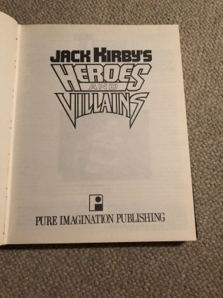 Jack Kirby ' s Heroes and Villains (Signed by Jack Kirby) RARE 3
