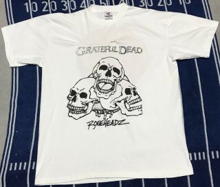 Vintage Grateful Dead Shirt Boneheadz Aiko Eye Skull Jerry Garcia 90s