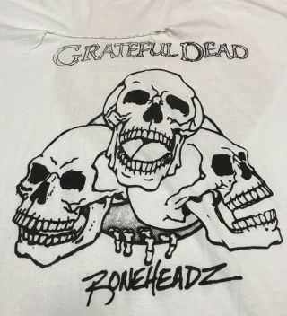 Vintage Grateful Dead Shirt Boneheadz Aiko Eye Skull Jerry Garcia 90s 2
