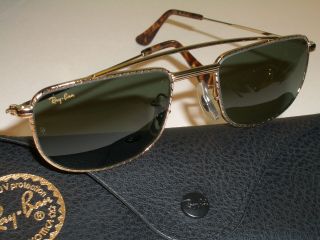 Vintage Bausch & Lomb Ray Ban Usa W1756 Nwas Gp G15 Classic Aviator Sunglasses