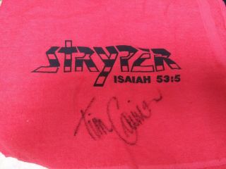 Rare Vintage Stryper Stage Towel From 80s Japan Tour - Autographed