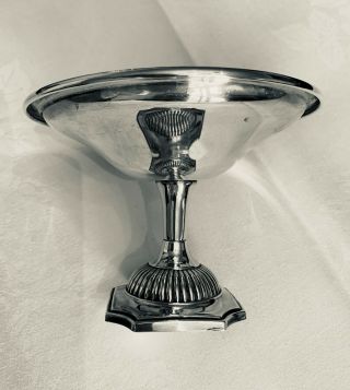 Reed & Barton Sterling Silver Pedestaled Candy Dish On Fluted Foot,  Graceful