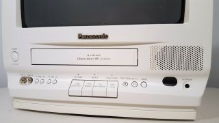 PANASONIC OMNIVISION VINTAGE TELEVISION COMBO TV VHS VCR w/ FM RADIO PV - M1357W 6
