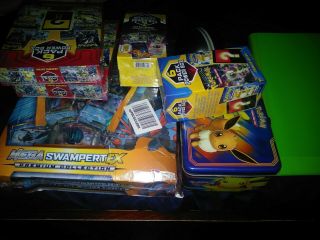 POKEMON JUMBO MYSTERY BOXES Power Boxes Tins Ultra Rare cards Pins and MORE 4