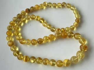 Natural Vintage Amber Beads Antique Baltic Old Necklace 26.  76 gr 3