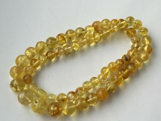 Natural Vintage Amber Beads Antique Baltic Old Necklace 26.  76 gr 4