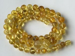 Natural Vintage Amber Beads Antique Baltic Old Necklace 26.  76 gr 5