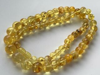 Natural Vintage Amber Beads Antique Baltic Old Necklace 26.  76 gr 8