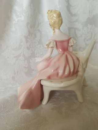Vintage RARE Florence Ceramics Figurine Catherine In Pink PERFECT. 5