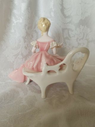 Vintage RARE Florence Ceramics Figurine Catherine In Pink PERFECT. 6