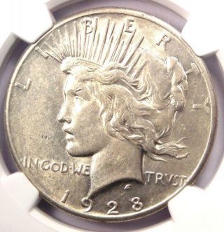 1928 Peace Silver Dollar $1 - Ngc Au55 - Rare 1928 - P Key Date Coin - Near Ms Unc