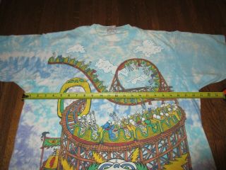 Grateful Dead T Shirt Vintage 1993 Roller Coaster Tie Dye XL USA Liquid Blue GDM 5