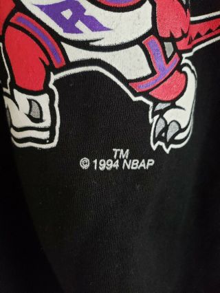 Vintage 1994 Toronto Raptors NBA Big Logo Sweatshirt Hoodie Spellout Rare NWT 3