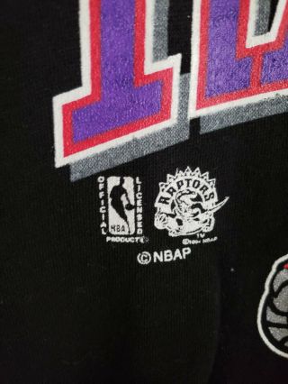 Vintage 1994 Toronto Raptors NBA Big Logo Sweatshirt Hoodie Spellout Rare NWT 5