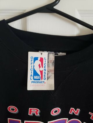 Vintage 1994 Toronto Raptors NBA Big Logo Sweatshirt Hoodie Spellout Rare NWT 6