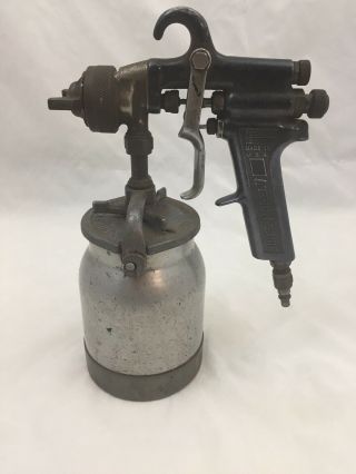Vintage Binks Model 7 Spray Gun 36sd Nozzle W/1 Qt Canister Serial 985825 Usa