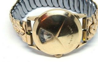 Vintage 1950 ' s LORD ELGIN DIRECT READ - JUMP HOUR Chevron Wrist Watch 4