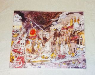 Vintage 1984 Fire Alarm Jigsaw Puzzle Over 550 Pc By Bob Patterson.  Deadstock