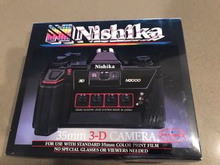 Nishika N8000 35 Mm Quadrascopic Stereo 3d Lenticular Camera Vintage