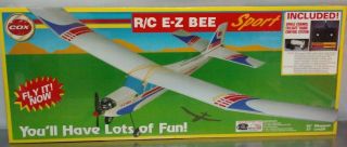 Vintage Cox Radio Controlled E - Z Bee Sport 55 " Wingspan Rtf W/ Baby Bee.  049