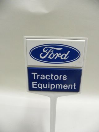 Vtg Dealer Ford Tractors Equipment Desk Top Advertising Promotional Sign (A5) 7