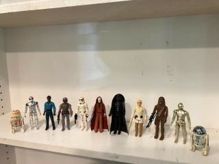 Vintage 1977 - 1980 Star Wars Action Figures Chewbacca,  Darth Vader,  Etc.  11 Total