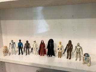 Vintage 1977 - 1980 Star Wars Action Figures Chewbacca,  Darth Vader,  etc.  11 Total 2